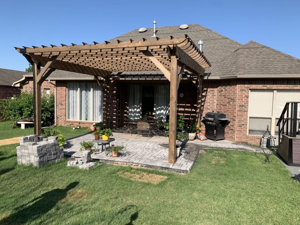 outdoor contractor in Canadian County backyard makeover